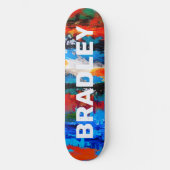 Moderne Abstracte, persoonlijke aangepaste naam vo Skateboard (Voorkant)