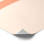 Moderne Abstracte perzik, Sinaasappel, geel Poster (Hoek)