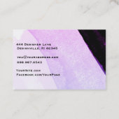 *~* Moderne, Abstracte, platte, zwarte blauwroze Visitekaartje (Achterkant)