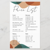 Moderne Abstracte prijslijst voor bedrijven Flyer (Voorkant)