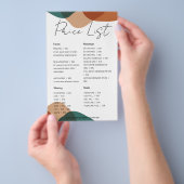 Moderne Abstracte prijslijst voor bedrijven Flyer (Hand)