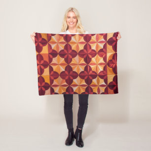 Moderne Abstracte quilt, fleecedeken met vergrende Fleece Deken