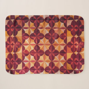 Moderne Abstracte quilt, fleecedeken met vergrende Sherpa Deken