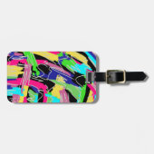 Moderne Abstracte regenboogkleuren Bagagelabel (Voorkant horizontaal)