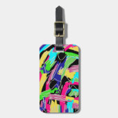 Moderne Abstracte regenboogkleuren Bagagelabel (Voorkant verticaal)