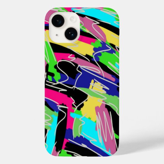 Moderne Abstracte regenboogkleuren Case-Mate iPhone Case (Achterkant)