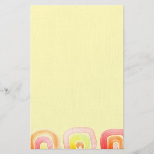 Moderne abstracte regenboogverf briefpapier (Voorkant)