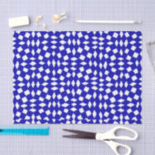 Moderne Abstracte Retro Royal Blue Checker Pattern Tissuepapier (Craft)