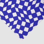 Moderne Abstracte Retro Royal Blue Checker Pattern Tissuepapier (Detail)