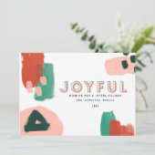 Moderne abstracte rode afbeelding, roze + groene v aankondiging (Staand voorkant)