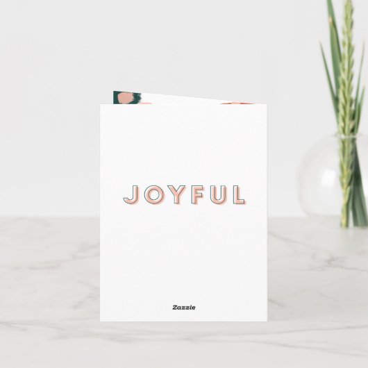 Moderne abstracte rode afbeelding, roze + groene v aankondiging (Achterkant)