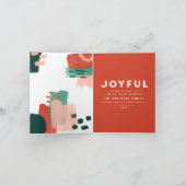 Moderne abstracte rode afbeelding, roze + groene v aankondiging (Binnen)