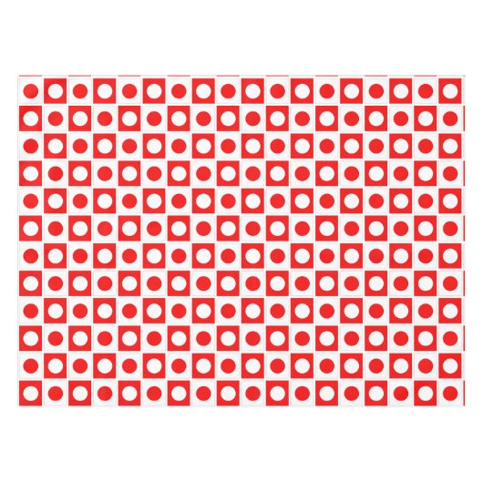 Moderne Abstracte rode en witte tablet Tafelkleed (Voorkant (Horizontaal))