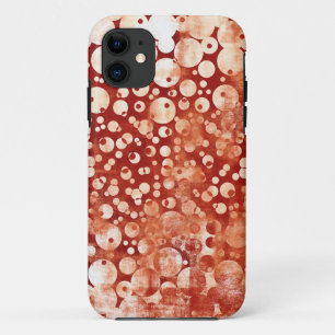 Moderne Abstracte rode rode rode balken gepatterd iPhone 11 Hoesje