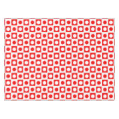 Moderne Abstracte Rood & Witte Tafelkleed (Voorkant (Horizontaal))
