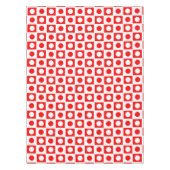 Moderne Abstracte Rood & Witte Tafelkleed (Voorkant)
