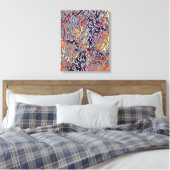 Moderne Abstracte roodgeel zwart Canvas Afdruk (Insitu (Slaapkamer))