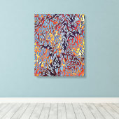 Moderne Abstracte roodgeel zwart Canvas Afdruk (Insitu (Houten vloer))