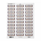 Moderne Abstracte roodgeel zwart Etiket (Full Sheet)