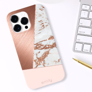 Moderne Abstracte Roos Gold Multi iPhone/iPad-draa Case-Mate iPhone 14 Pro Max Hoesje
