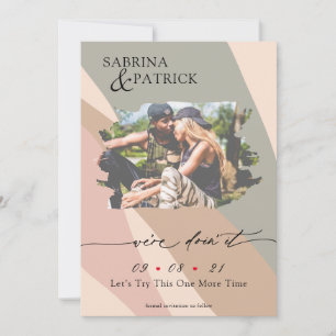 Moderne Abstracte Roos Sage Green Foto Save The Date