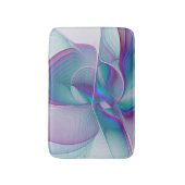 Moderne Abstracte roze blauwe turquoise Fractal Ar Badmat (Voorkant Verticaal)