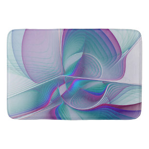 Moderne Abstracte roze blauwe turquoise Fractal Ar Badmat