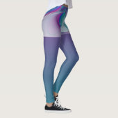 Moderne Abstracte roze blauwe turquoise Fractal Ar Leggings (Rechts)