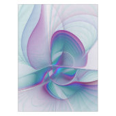 Moderne Abstracte roze blauwe turquoise Fractal Ar Tafelkleed (Voorkant)