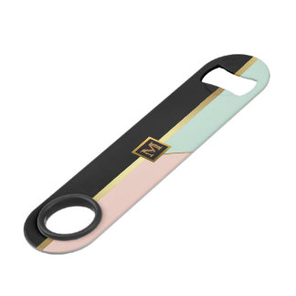 Moderne Abstracte Roze Mint Collectie Speed Flessenopener