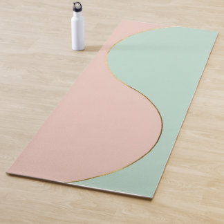 Moderne Abstracte Roze Mint Collectie Yogamat