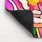 Moderne Abstracte roze ventilator Muismat (Hoek)