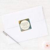 Moderne Abstracte Sage Blauwgroen aangepaste bruil Vierkante Sticker (Envelop)