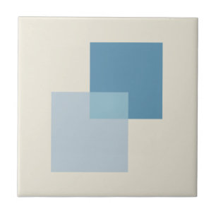 Moderne Abstracte schaduwen van blauw, minimalisti Tegeltje