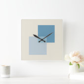 Moderne Abstracte schaduwen van blauw, minimalisti Vierkante Klok (Huis)