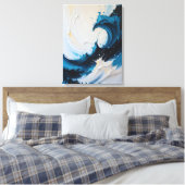 Moderne Abstracte schilderij Canvas Print (Insitu (Slaapkamer))