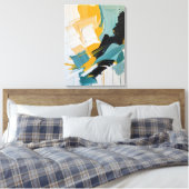 Moderne Abstracte schilderij Canvas Print (Insitu (Slaapkamer))