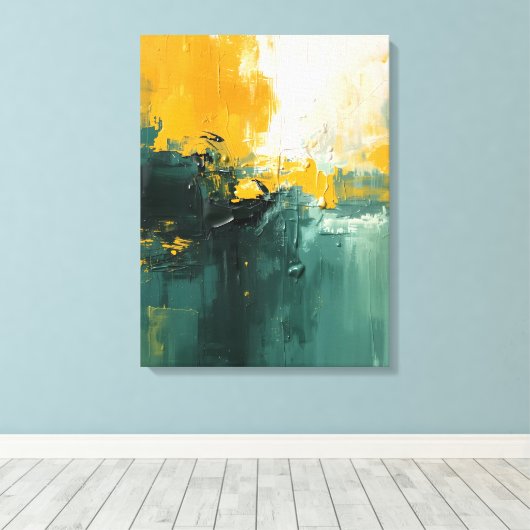 Moderne Abstracte schilderij Canvas Print (Insitu (Houten vloer))