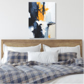 Moderne Abstracte schilderij Canvas Print (Insitu (Slaapkamer))