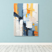 Moderne Abstracte Schildering Canvasprint Canvas Afdruk (Insitu (Houten vloer))