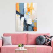 Moderne Abstracte Schildering Canvasprint Canvas Afdruk (Insitu (Woonkamer))