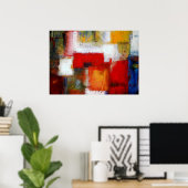 Moderne Abstracte Schilderkunst Kunstprints Poster (Thuiskantoor)