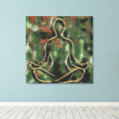 Moderne Abstracte Schilderkunst Yoga Meditatie Gro Canvas Afdruk (Insitu (Houten vloer))