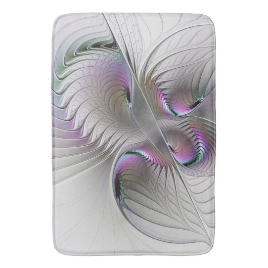 Moderne Abstracte Shy Fantasy Figuur Fractal Art Badmat (Voorkant Verticaal)