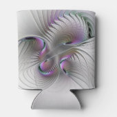 Moderne Abstracte Shy Fantasy Figuur Fractal Art Blikjeskoeler (Achterkant)