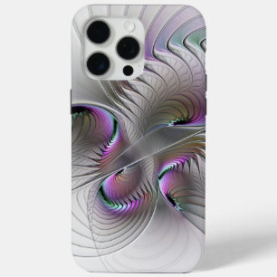 Moderne Abstracte Shy Fantasy Figuur Fractal Art iPhone 15 Pro Max Hoesje