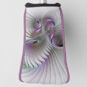 Moderne Abstracte Shy Fantasy Figuur Fractal Art Golfheadcover (Draai 90)