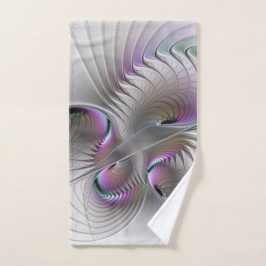Moderne Abstracte Shy Fantasy Figuur Fractal Art Handdoek (Handdoek)