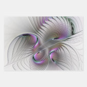 Moderne Abstracte Shy Fantasy Figuur Fractal Art Inpakpapier Vel (Voorkant 3)