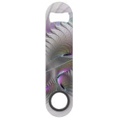 Moderne Abstracte Shy Fantasy Figuur Fractal Art Speed Flessenopener (Achterkant)